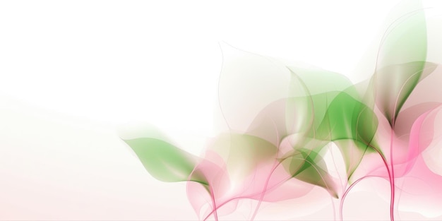 Hermoso fondo de diseño floral transparente abstracto rosa y verde hermosa IA generativa AIG32