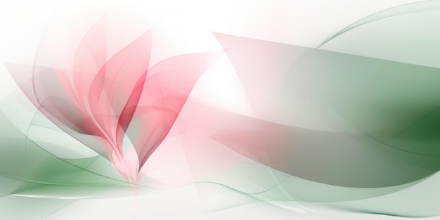 Hermoso fondo de diseño floral transparente abstracto rosa y verde hermosa IA generativa AIG32