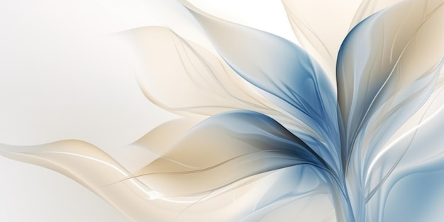 Hermoso fondo de diseño floral transparente beige azul blanquecino abstracto hermoso AI generativo AIG32