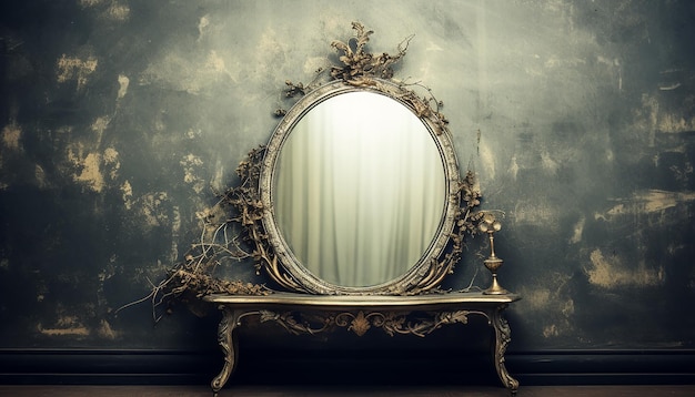 hermoso fondo de espejo antiguo vintage