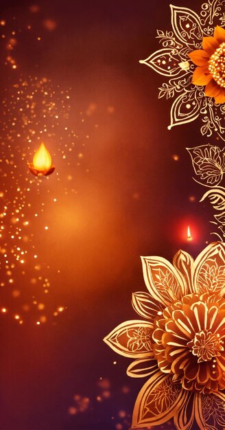 Foto hermoso fondo de estandarte decorativo de diwali