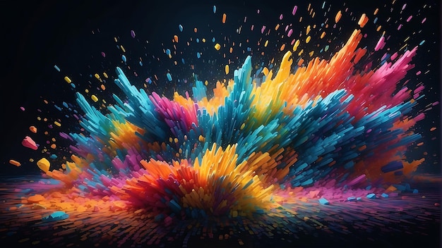 Un hermoso fondo de explosión de colores abstractos