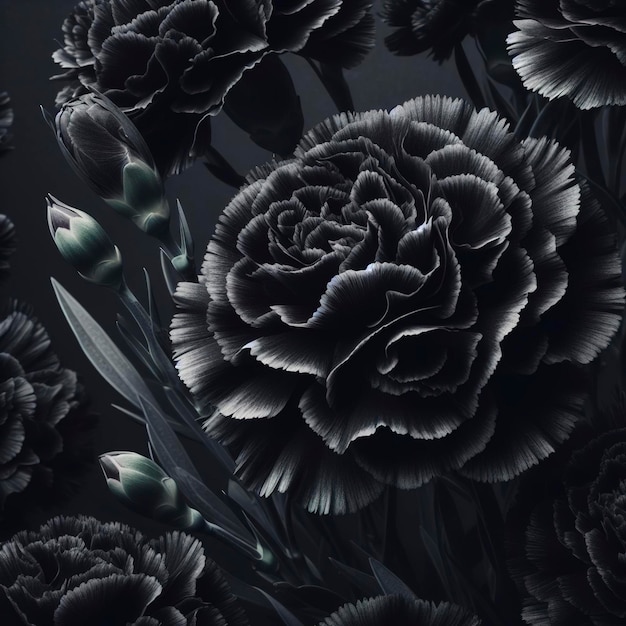 Hermoso fondo de flor de clavel negro