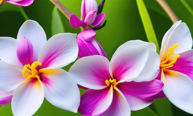 El hermoso fondo de la flor de frangipani