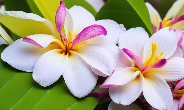 El hermoso fondo de la flor de frangipani