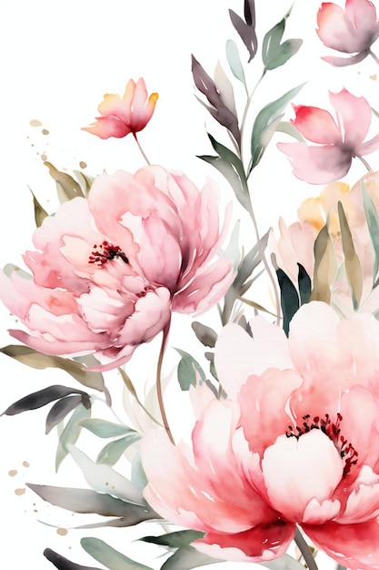 Un hermoso fondo floral con flores de color rosa.