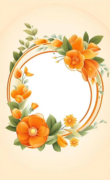 Foto hermoso fondo floral de naranja