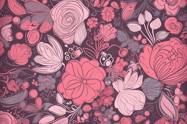 Un hermoso fondo floral rosa