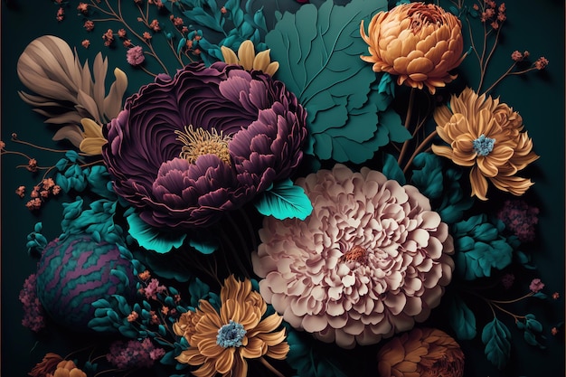 un hermoso fondo floral