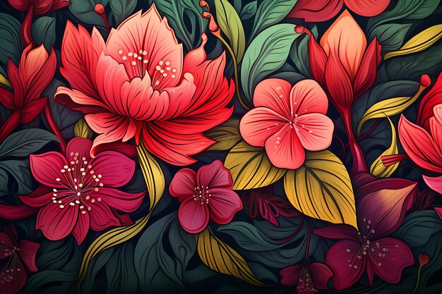 Un hermoso fondo floral