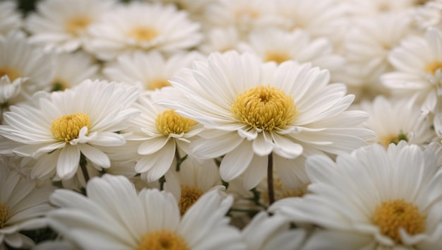 Hermoso fondo de flores blancas de crisantemo