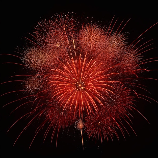 Hermoso fondo de fuegos artificiales en el cielo