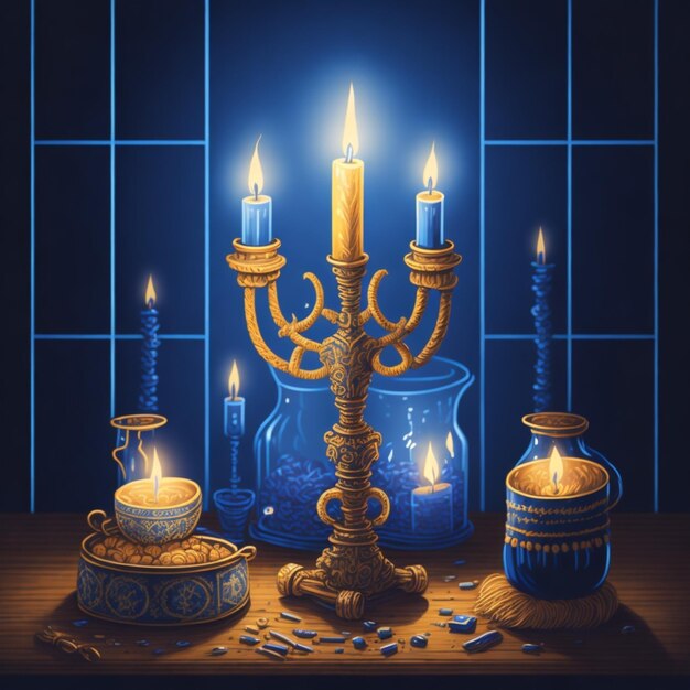 hermoso fondo de Hanukkah