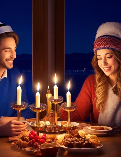 El hermoso fondo de Hanukkah