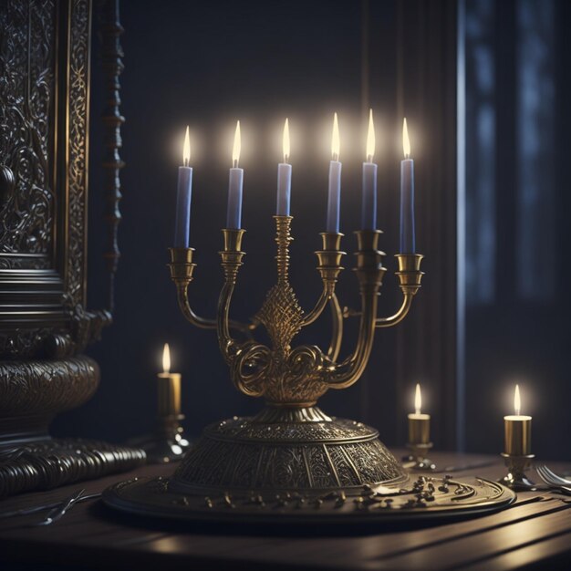 Foto el hermoso fondo de hanukkah