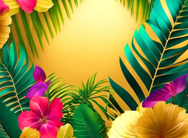 Foto hermoso fondo de hojas tropicales