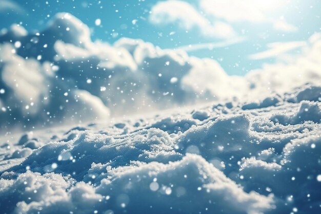 Foto un hermoso fondo de nieve azul abstracto