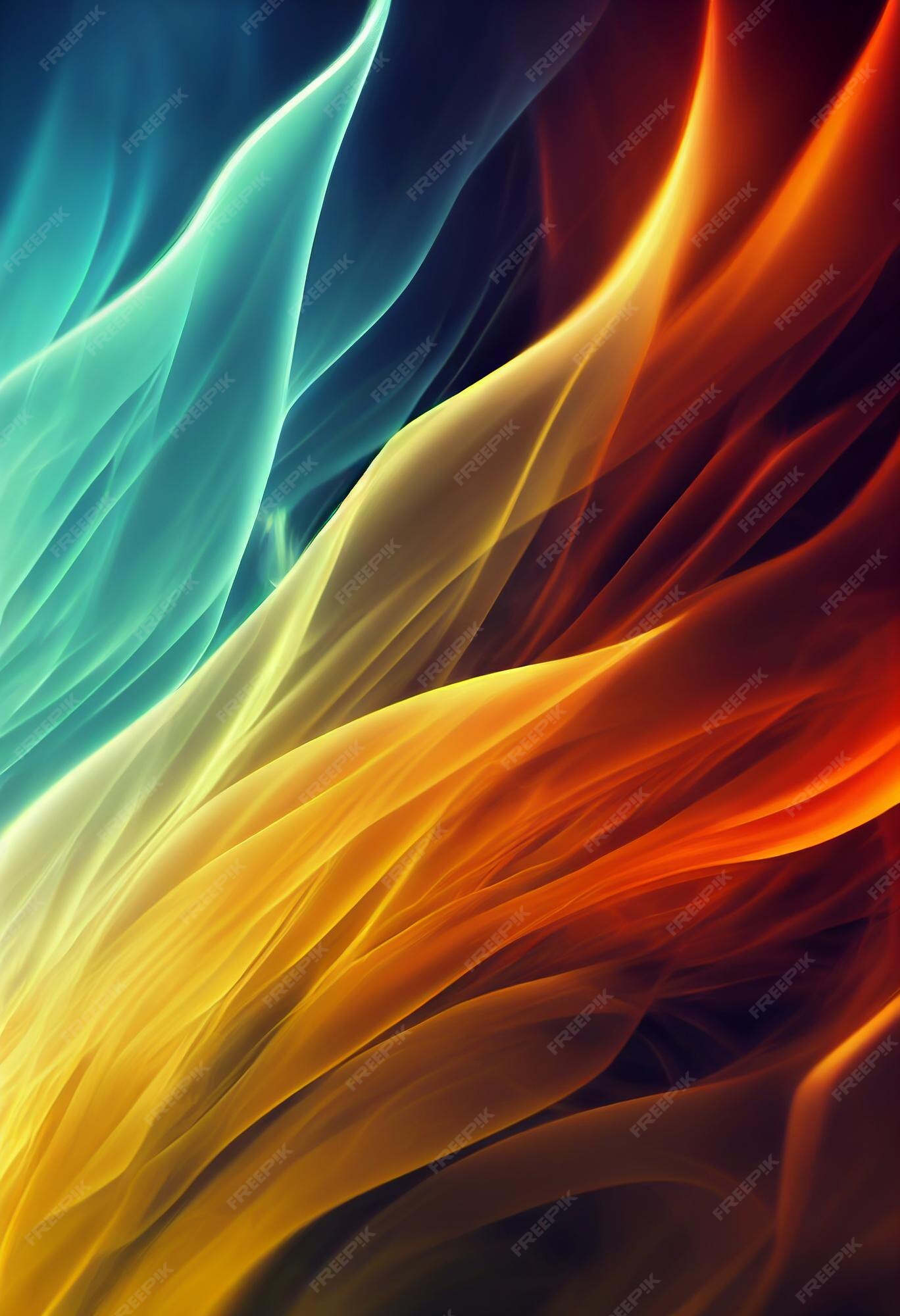 Hermoso fondo de pantalla de fuego renderizado 3d | Foto Premium