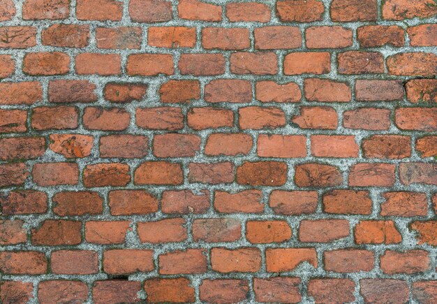 Hermoso fondo de pared de ladrillo rojo