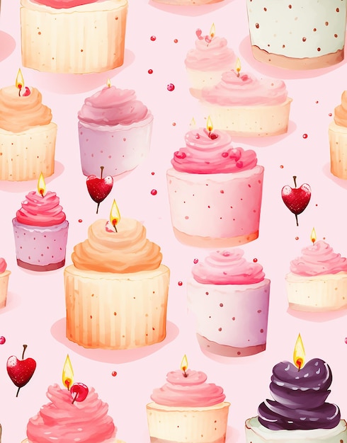 Un hermoso fondo de pastel con patrones