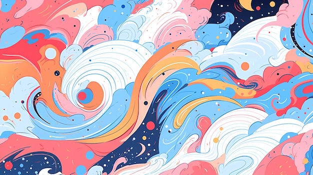 Hermoso fondo de patrón colorido artístico abstracto