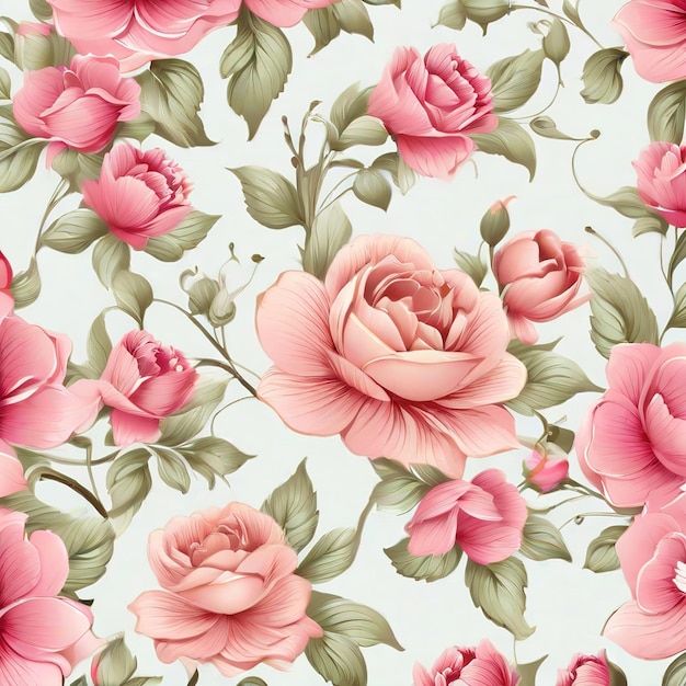 hermoso fondo de patrón sin costuras de flores florales para productos de primera calidad ai generado