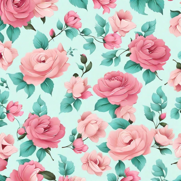 hermoso fondo de patrón sin costuras de flores florales para productos de primera calidad ai generado