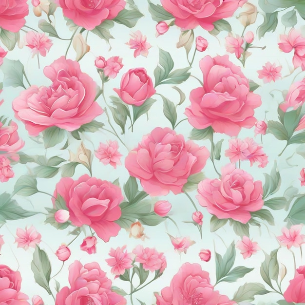 hermoso fondo de patrón sin costuras de flores florales para productos de primera calidad ai generado