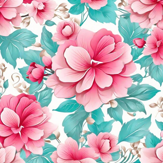 hermoso fondo de patrón sin costuras de flores florales para productos de primera calidad ai generado