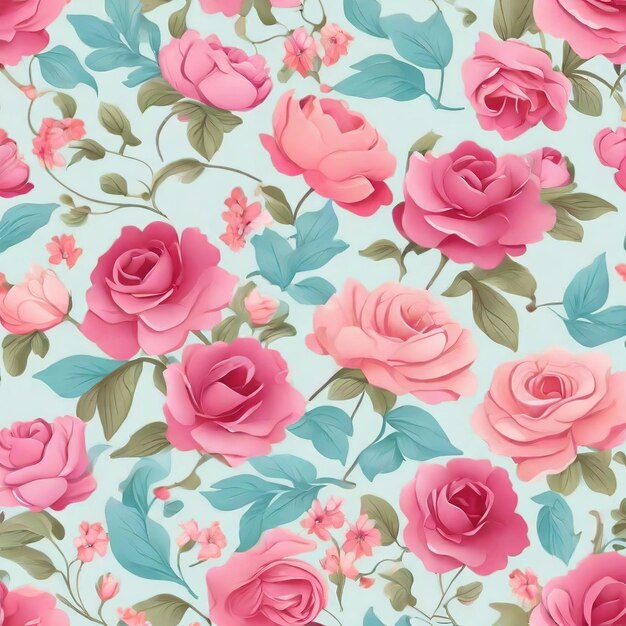 hermoso fondo de patrón sin costuras de flores florales para productos de primera calidad ai generado