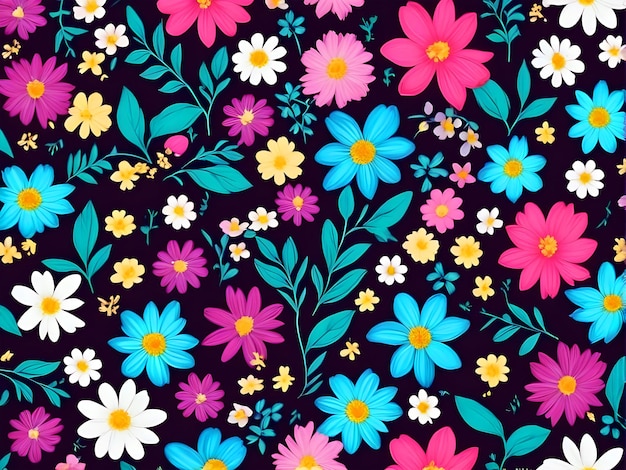 Un hermoso fondo con patrones florales