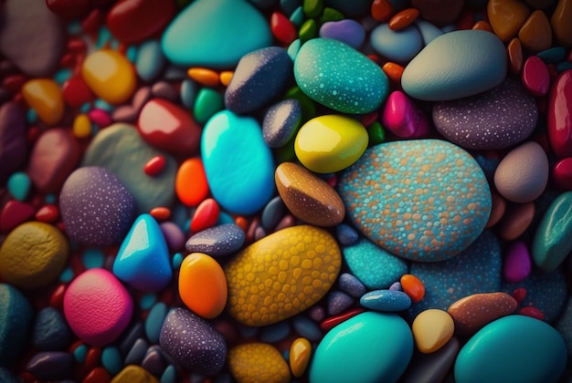 Hermoso fondo piedras coloridas ai generativo