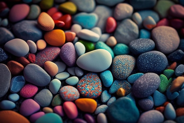 Hermoso fondo piedras coloridas ai generativo