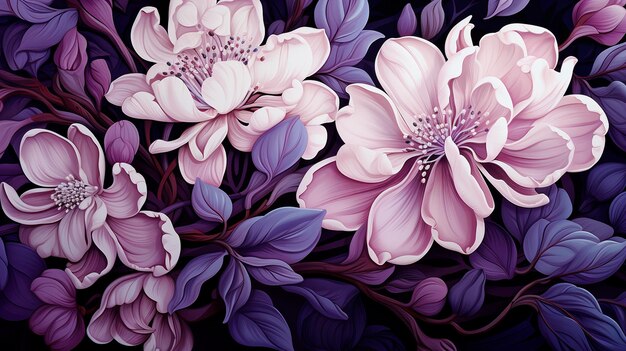 Foto un hermoso fondo de primavera con patrón floral para el diseño