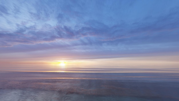 hermoso fondo de reflexión de mar y cielo