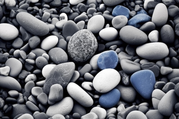Hermoso fondo de rocas, piedras y guijarros para nosotros decorativos AI generativa