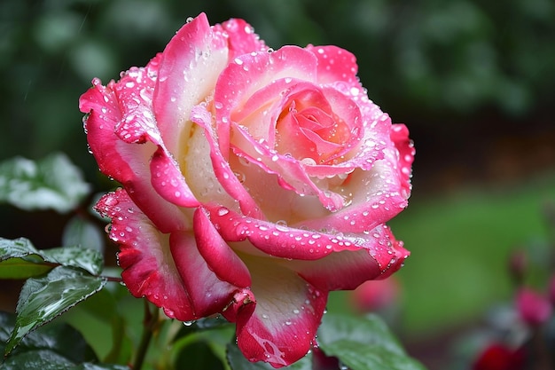 Hermoso fondo de rosas blancas y rosas