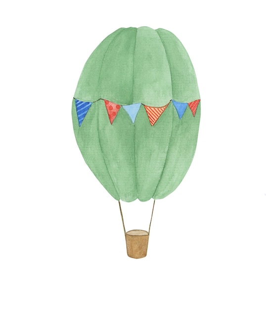 Hermoso globo de aire grande verde con chekboxes