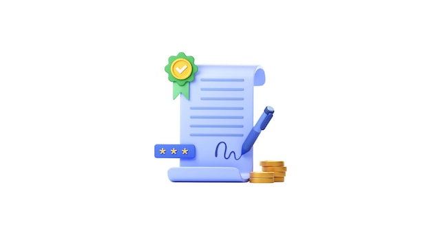 Un hermoso icono en 3D