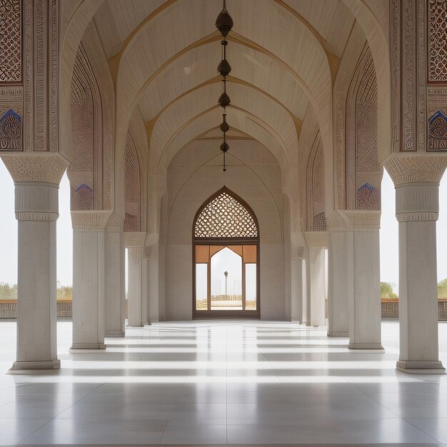 Hermoso interior de la mezquita