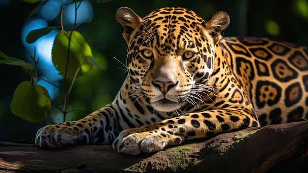 Un hermoso jaguar en su hábitat natural.