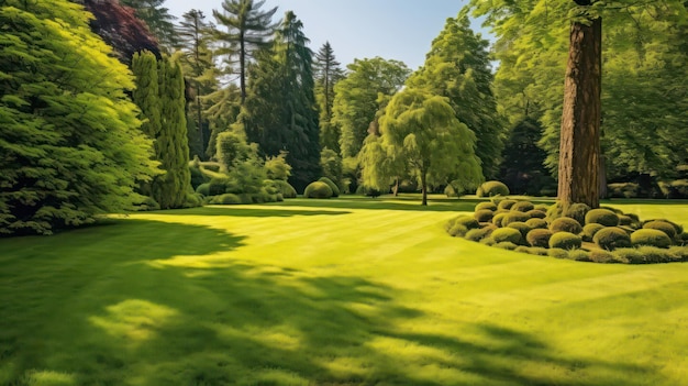 hermoso jardín verde