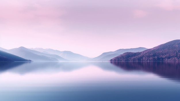 Hermoso lago de montaña y entorno natural por la mañana Pintoresco