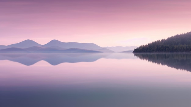 Hermoso lago de montaña y entorno natural por la mañana Pintoresco