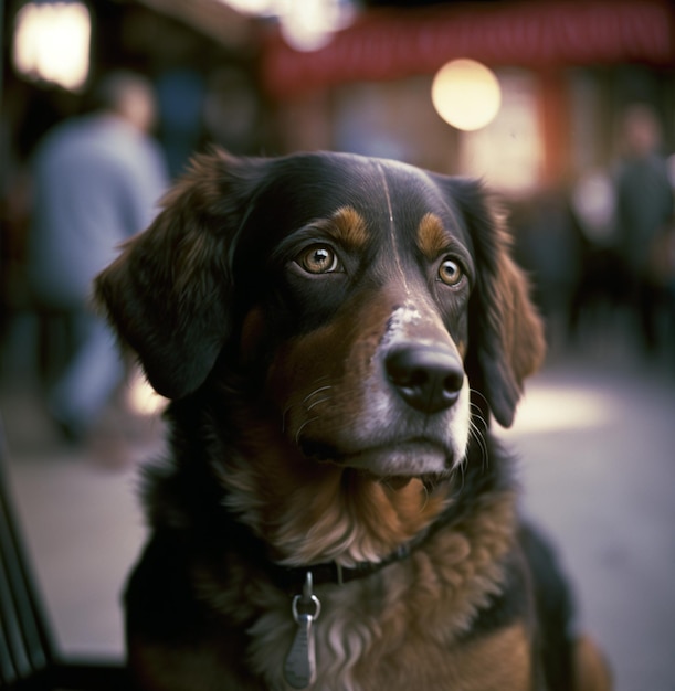 Hermoso lindo perro ilustrado en 3d