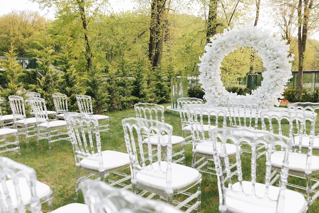 Hermoso montaje de boda Ceremonia de boda