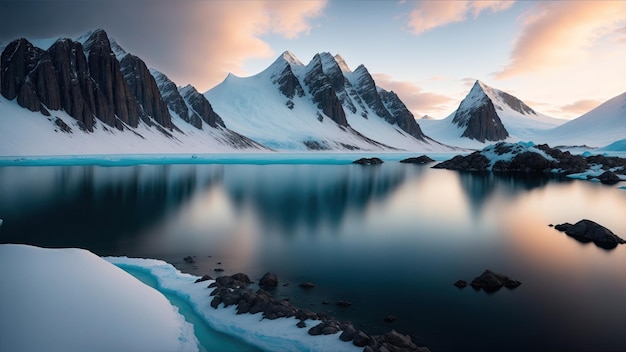 El hermoso paisaje ártico