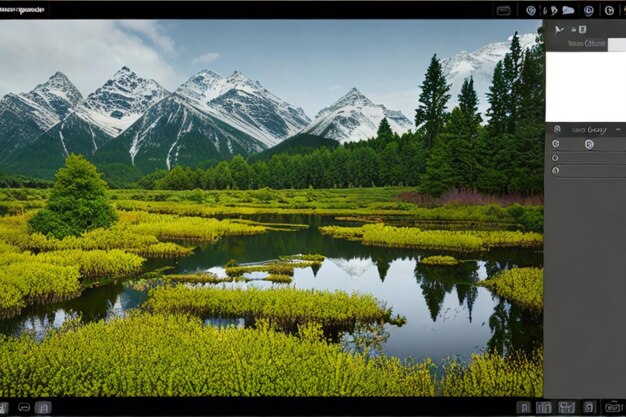 Foto hermoso paisaje de bosque mágico