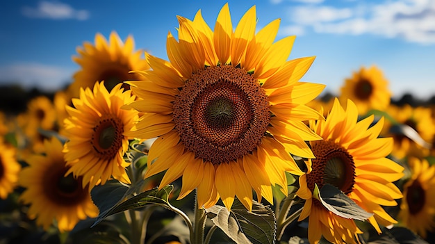 hermoso paisaje de campo de flores