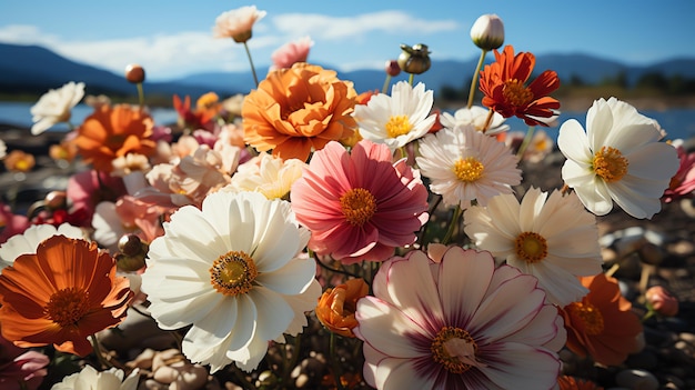 hermoso paisaje de campo de flores